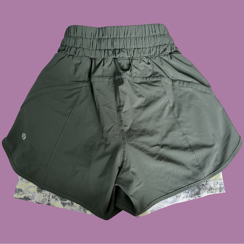 Lululemon Track That Shorts Gym Run 2 In 1 High Rise Bike Liner - Picture 2 of 14